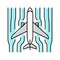 aerodynamics aeronautical engineer color icon vector illustration