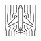 aerodynamics aeronautical engineer line icon vector illustration