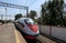 Aeroexpress Train Sapsan at the Leningrad station. Moscow, Russia