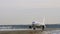 Aeroflot aircraft Dobrolet A320 taking off, winter view Moscow