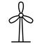 Aerogenerator, whirligig Vector Icon can be easily modified or edit