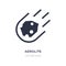 aerolite icon on white background. Simple element illustration from Astronomy concept
