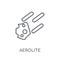 aerolite linear icon. Modern outline aerolite logo concept on wh
