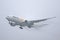 AeroLogic Boeing 777f Cutting Through The Fog And Mist