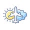 Aeronautical meteorology RGB color icon