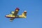 Aeroplane canadair water forest fire