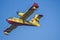 Aeroplane canadair water forest fire