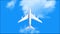 Aeroplane Flying Through Clouds in the blue sky through sunshine and clouds in day light, aeroplane, aircraft. summer