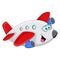 Aeroplane funny cartoon vector illustration