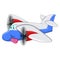 Aeroplane funny cartoon vector illustration