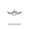 Aeroplane linear icon. Modern outline Aeroplane logo concept on