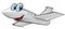 Aeroplane mascot Cartoon isolated on white background