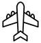 Aeroplane Vector icon which can be easily modified or edit in any color