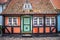 Aeroskobing, Denmark - Old, Traditional Half-Timbered House on a Quaint Street