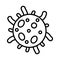 Aerosol virus spread with modern flat line icon style