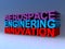 Aerospace enginering innovation on blue