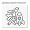 Aerospace industry line icon