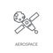 aerospace linear icon. Modern outline aerospace logo concept on