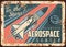 Aerospace scientific center vector rusty plate