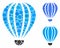 Aerostat Composition Icon of Spheric Items
