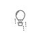 Aerostat dusk style icon. Element of travel icon for mobile concept and web apps. Thin line Ð¤erostat dusk style icon can be used