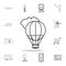 Aerostat line icon. Set of Tourism and Leisure icons. Signs, outline furniture collection, simple thin line icons for websites, we