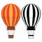 Aerostat vector icons. Hot air balloons isolated on white background