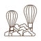 Aerostatic balloons isolated icon
