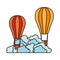 Aerostatic balloons isolated icon