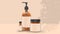 Aesop Bottle Cream and Oil Bottle Beauty Packaging Mockup Set