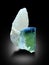 Aesthetic blue green multi color bi color tourmaline with quartz Mineral specimen from afghanistan