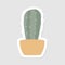 Aesthetic cactus sticker design