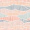 Aesthetic minimalist boho seamless pattern with hand drawn dashes in mid century style in a natural color palette. Pastel naive