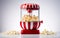 Aesthetic Popcorn Maker on White -Generative Ai