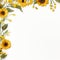 Aesthetic Sunflower Frame Simple Beauty