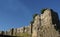 The aesthetic view of the castles reaching out to the sky taken from the lower angle