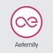Aeternity AE - Cryptographic Currency Graphic Symbol. Digital Coin Icon.
