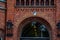 AF akademiska foreningen meaning academic association logo and title on the brick facade of the student house in Lund