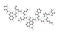 afamelanotide molecule, structural chemical formula, ball-and-stick model, isolated image synthetic peptide