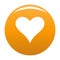 Affectionate heart icon orange