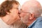 Affectionate Senior Couple Kissing