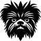 Affenpinscher - black and white isolated icon - vector illustration