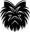 Affenpinscher - black and white isolated icon - vector illustration