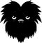 Affenpinscher - black and white vector illustration