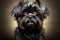 Affenpinscher doggy on gradient background. Ai generative art