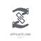 affiliate link icon. Trendy affiliate link logo concept on white