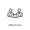 affiliate link icon. Trendy modern flat linear vector affiliate