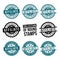 Affiliate Marketing round stamp collection. Badges set