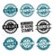 Affiliate Marketing round stamp collection. Badges set. Eps10 vector
