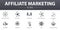 Affiliate marketing simple concept icons